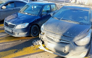 Две легковушки врезались на пешеходном переходе в рязанской Горроще