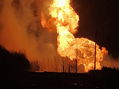 Магистральный газопровод в Рязанской области горел пять часов