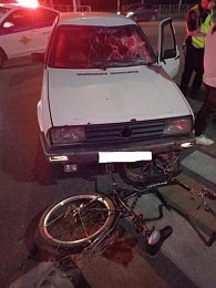 В Рязани на улице Гагарина сбили 26-летнего велосипедиста 