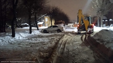 Ночью с улиц Рязани вывезли более 5 тысяч кубометров снега 