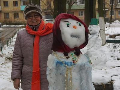В Рязани выбрали лучшую снежную бабу