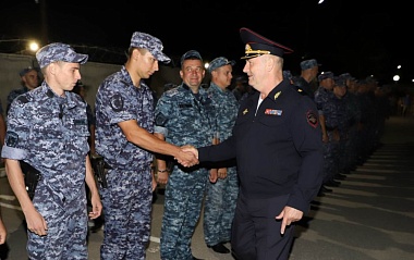 В Рязань после 6 месяцев службы на Кавказе вернулся отряд полиции