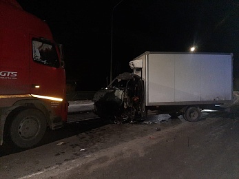 Москвич на газели разбился в Шацком районе при аварии с грузовиком