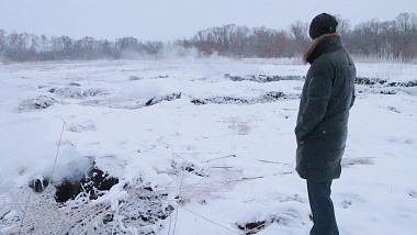 В Скопинском районе загорелся торфяник