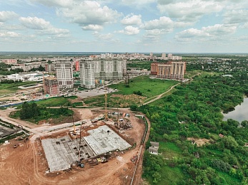 Строящуюся школу в Олимпийском городке Рязани показали с высоты птичьего полёта 