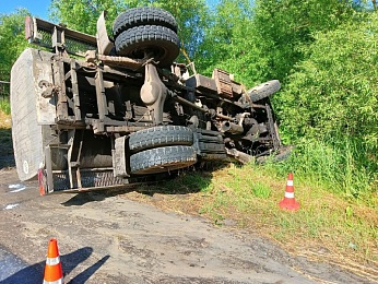 В Шацком районе опрокинулся ГАЗ с молоком