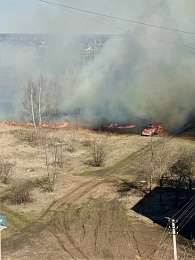 Огонь с полей пришел на окраины Сасова