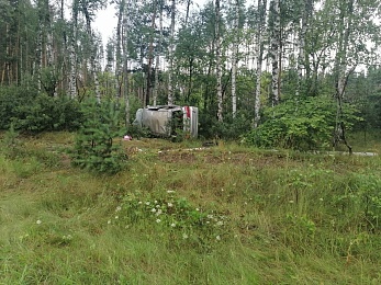 Шесть человек пострадали при опрокидывании минивэна в Путятинском районе