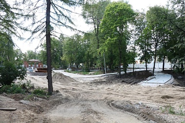 Мэрия Рязани показала ход благоустройства Нижнего городского парка