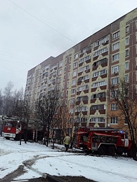 В девятиэтажке на улице Новосёлов загорелась квартира 
