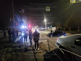 Две машины столкнулись при повороте на Недостоево под Рязанью