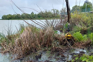 Рязанское минприроды показало ход расчистки Ермишинского озера-пруда