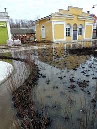 В Рязани подтопило строящуюся территорию Торгового городка