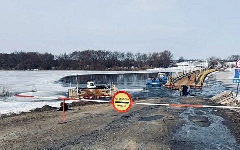 В Спасском районе закрыли пешеходную переправу у села Троица