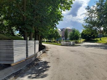 На рязанском Лыбедском бульваре продолжаются работы по благоустройству