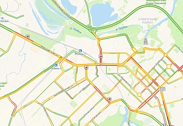 Четыре ДТП и снег вечером 13 января спровоцировали 10-балльные пробки в Рязани 