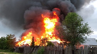 Пожар в Сараевском районе тушили 9 часов