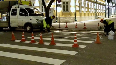 На разметке дорог в Рязани трудятся три бригады