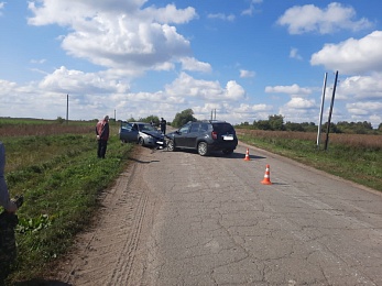В Сасовском районе при столкновении двух легковушек пострадал 45-летний пассажир 
