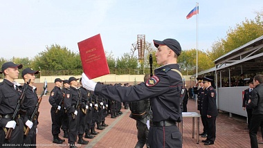 В Рязани присягу приняли 85 первокурсников Рязанского филиала Московского университета МВД