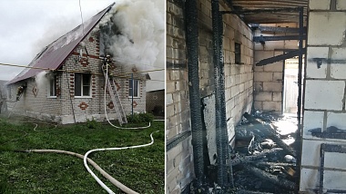 Пожар в Чучковском районе на 9 мая лишил пенсионеров дома 