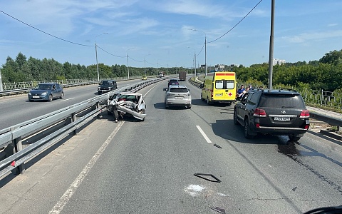На Северной окружной из-за аварии образовалась крупная пробка
