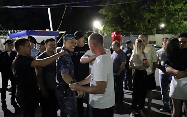 В Рязани встретили служивших на Северном Кавказе полицейских