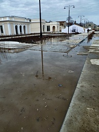 В Рязани подтопило строящуюся территорию Торгового городка