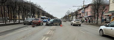В Рязани произошла массовая авария на Куйбышевском шоссе
