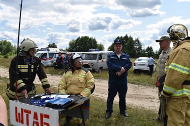 В Рязанской области прошли учения по борьбе с лесными пожарами