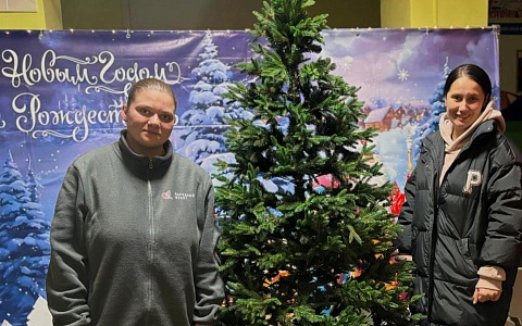 Рязанский «Народный фронт» доставил ёлку в запорожскую школу