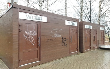 В Рязани фашисты облюбовали туалеты в сквере Скобелева в Дашково-Песочне