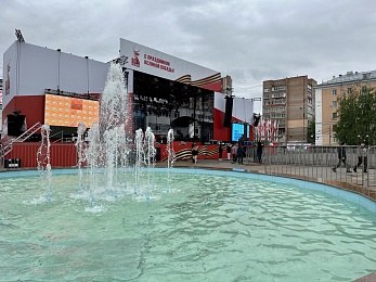 В Рязани на площади Победы готовят площадку к 9 Мая