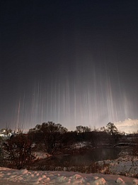 В Рязанской области снова сфотографировали световые столбы