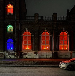 Бывший хлебозавод № 1 подсветили