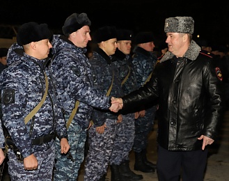 В Рязани встретили сводный отряд полиции из командировки на Северном Кавказе