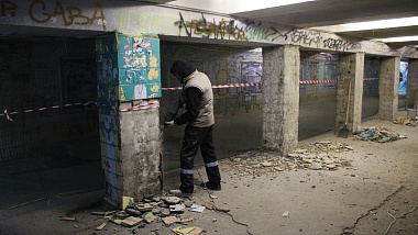  Мэрия Рязани показала фото ремонта подземного перехода у "Барса"