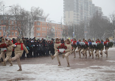 Рязанские курсанты-десантники продолжают 850-километровый лыжный поход в память о Вяземской операции