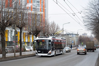 Опубликованы фото новых троллейбусов на улицах Рязани