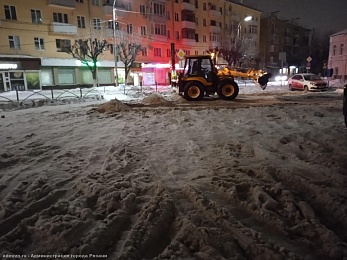 За ночь с улиц Рязани вывезли более 5 тысяч кубометров снега