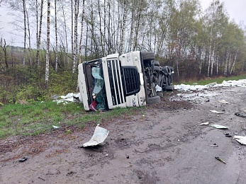 При столкновении двух фур в Путятинском районе погиб 53-летний мужчина 