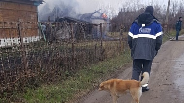 В Сасове утром сгорела баня
