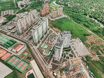 Строящуюся школу в Олимпийском городке Рязани показали с высоты птичьего полёта 