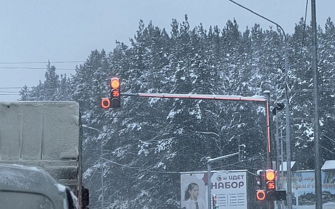 В Рязанском районе у поворота на Поляны включили светофор