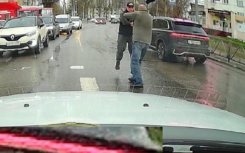 В Рязани водитель едва не сбил пенсионера и ударил его