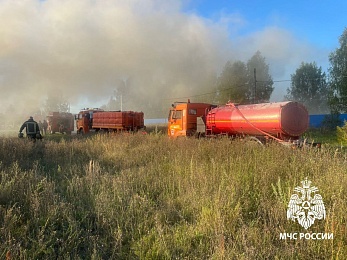 Рязанские пожарные за сутки потушили четыре пожара