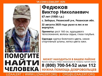 Мужчина пропал в лесу в Рязанском районе