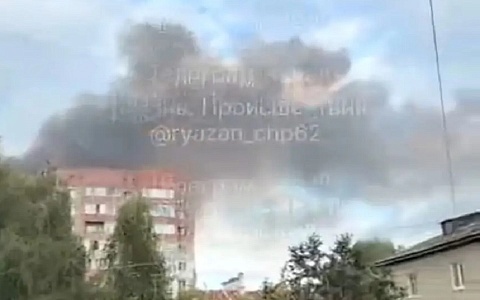 В Рязани случился крупный пожар