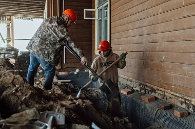 При реконструкции Летнего клуба Дворянского собрания в Рязани сменили фундамент
