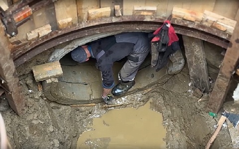 В Московском районе Рязани ремонтируют обрушившийся коллектор